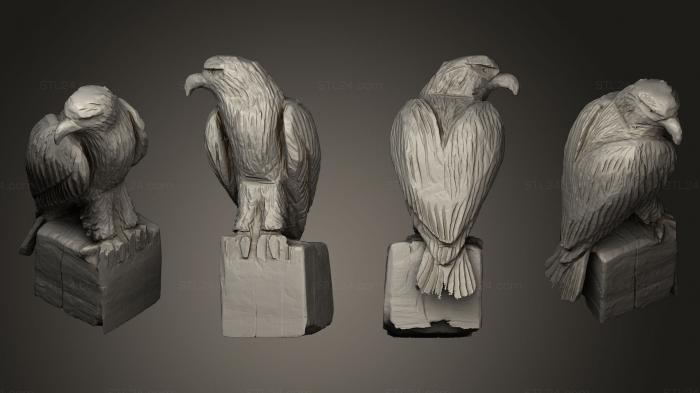 Bird figurines (Wooden Eagle, STKB_0132) 3D models for cnc